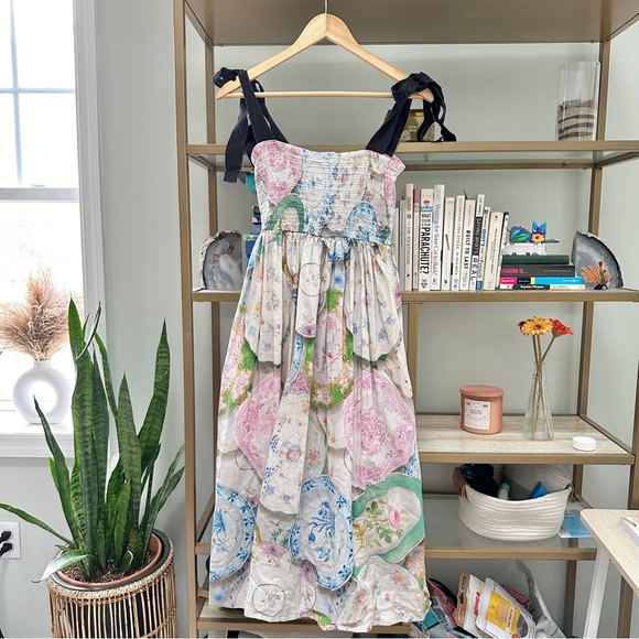 Rachel Antonoff Mindy China Plates Midi Dress - Picture 7 of 12